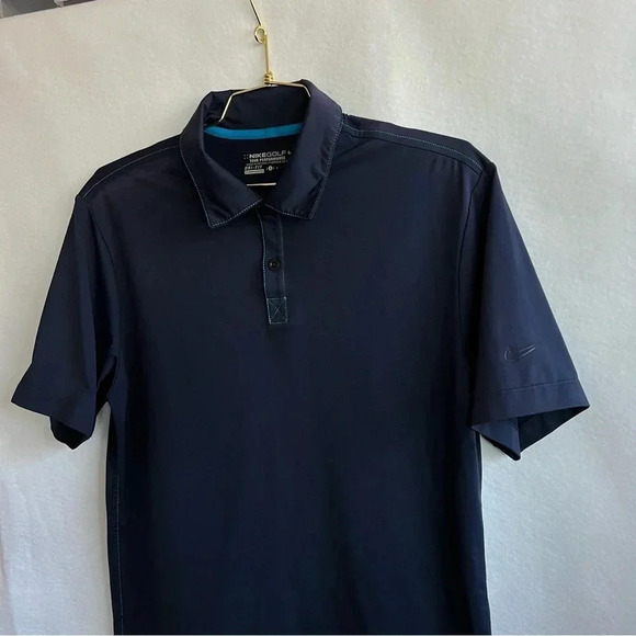 Nikegolf Tour performance Polo Size Small Dri-Fit Loose Fit Short Sleeve Blue - Picture 5 of 8